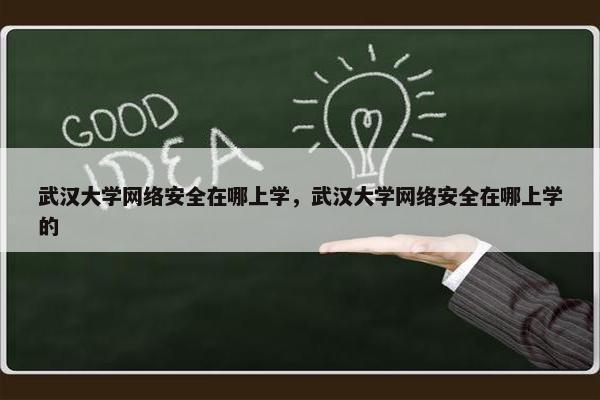 武汉大学网络安全在哪上学，武汉大学网络安全在哪上学的