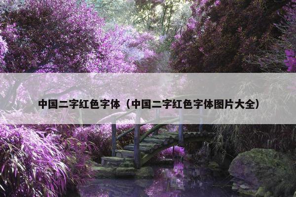 中国二字红色字体（中国二字红色字体图片大全）