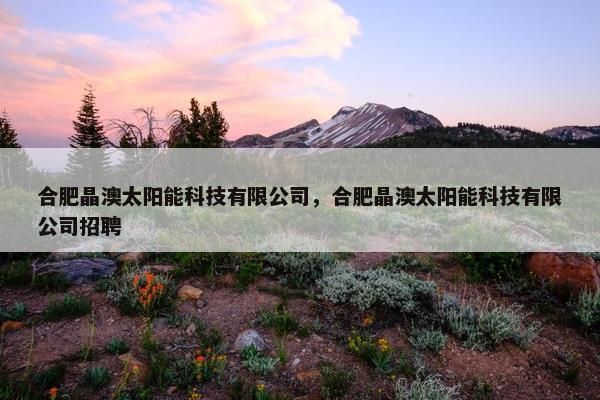 合肥晶澳太阳能科技有限公司，合肥晶澳太阳能科技有限公司招聘