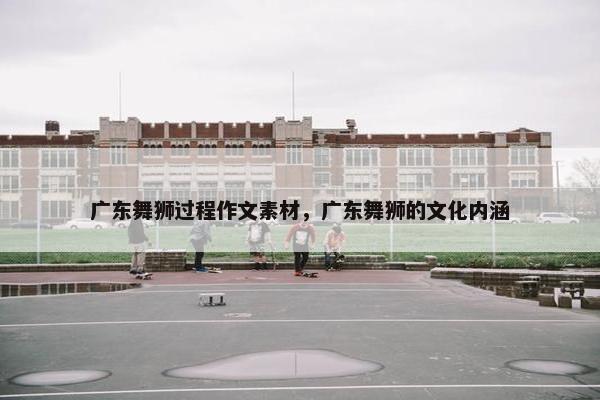 广东舞狮过程作文素材，广东舞狮的文化内涵