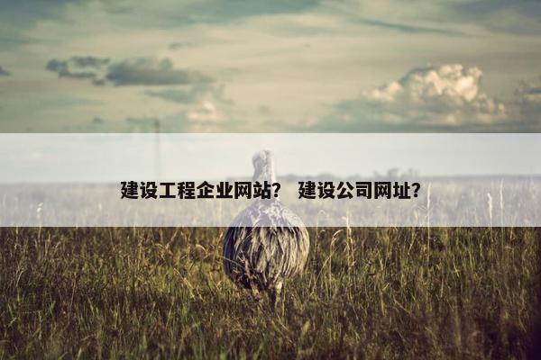 建设工程企业网站？ 建设公司网址？