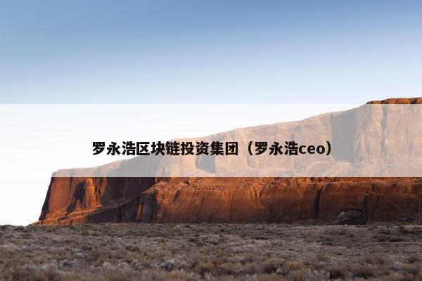 罗永浩区块链投资集团（罗永浩ceo）