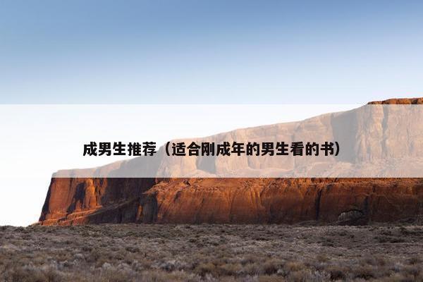 成男生推荐（适合刚成年的男生看的书）