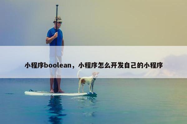 小程序boolean，小程序怎么开发自己的小程序