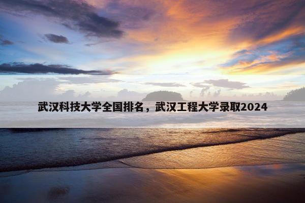 武汉科技大学全国排名，武汉工程大学录取2024
