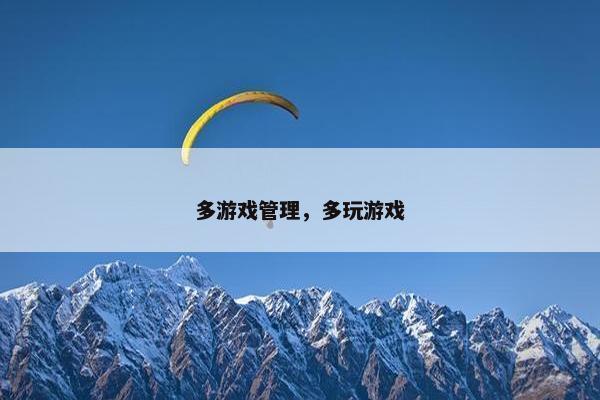 多游戏管理，多玩游戏