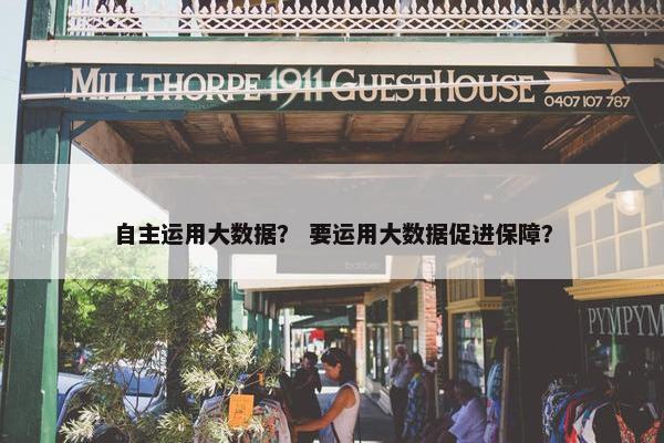 自主运用大数据？ 要运用大数据促进保障？