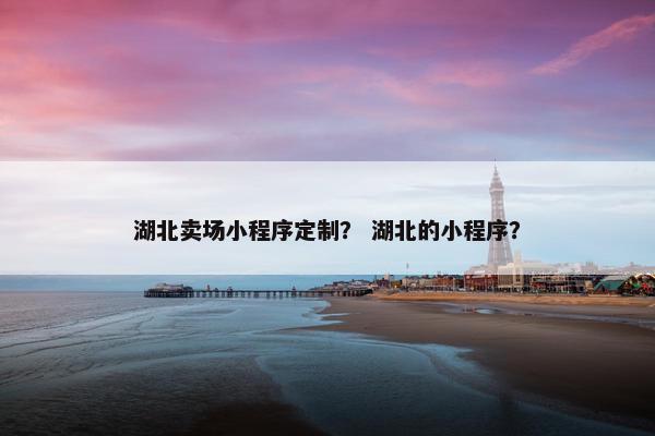 湖北卖场小程序定制？ 湖北的小程序？
