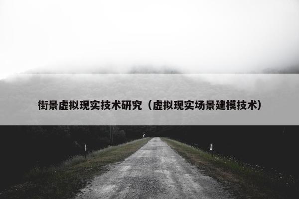 街景虚拟现实技术研究（虚拟现实场景建模技术）
