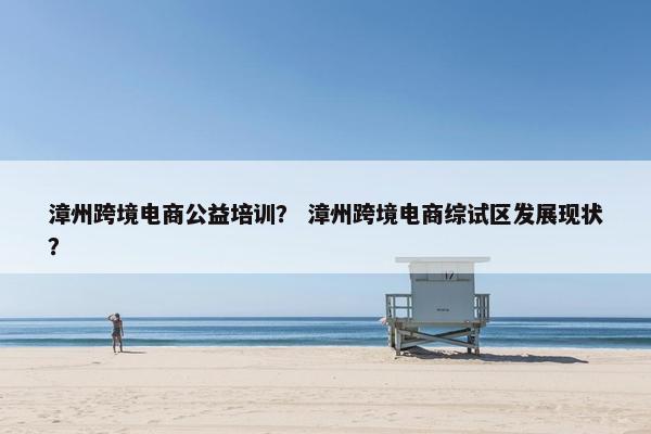 漳州跨境电商公益培训？ 漳州跨境电商综试区发展现状？