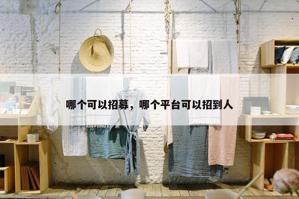 哪个可以招募，哪个平台可以招到人
