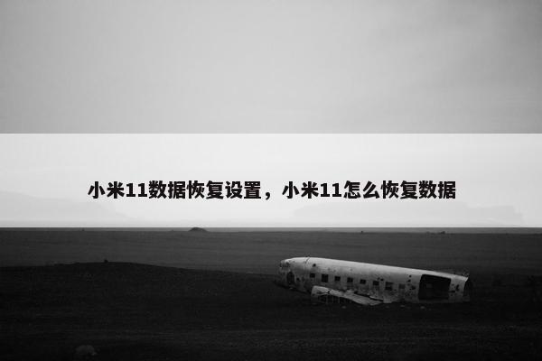小米11数据恢复设置，小米11怎么恢复数据