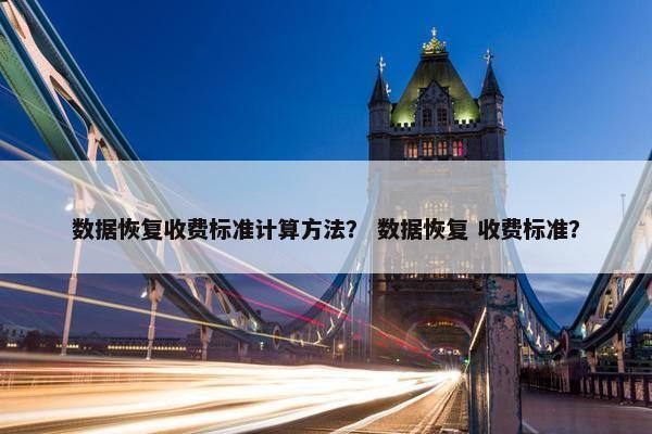 数据恢复收费标准计算方法？ 数据恢复 收费标准？
