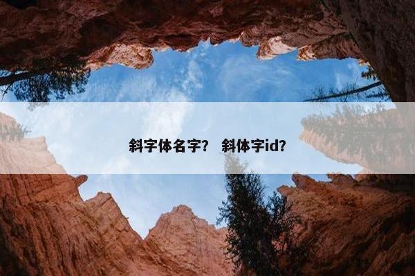 斜字体名字？ 斜体字id？