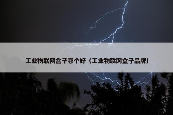 工业物联网盒子哪个好（工业物联网盒子品牌）
