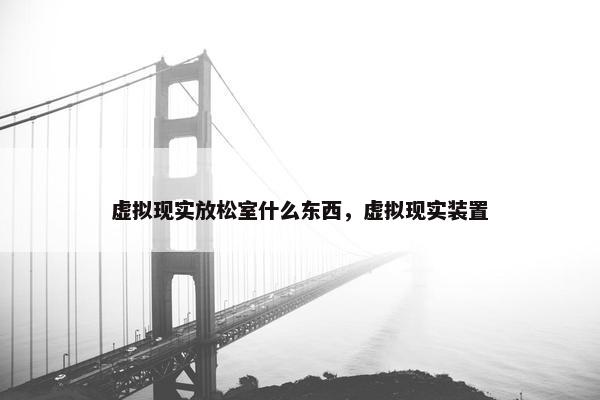 虚拟现实放松室什么东西，虚拟现实装置