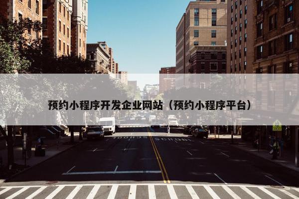 预约小程序开发企业网站（预约小程序平台）