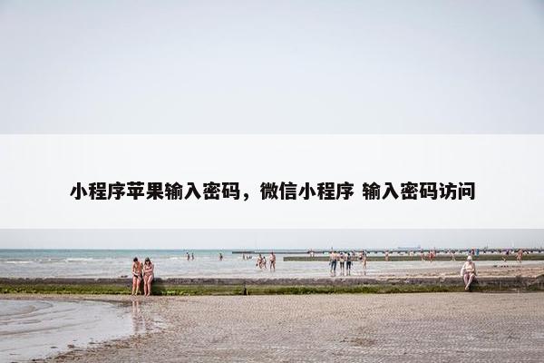 小程序苹果输入密码，微信小程序 输入密码访问