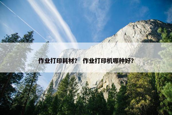 作业打印耗材？ 作业打印机哪种好？