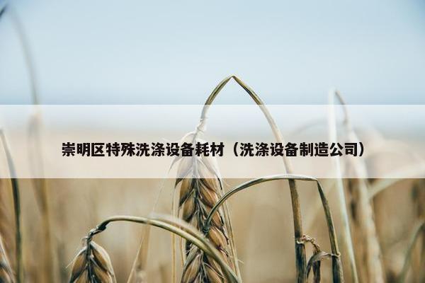 崇明区特殊洗涤设备耗材（洗涤设备制造公司）