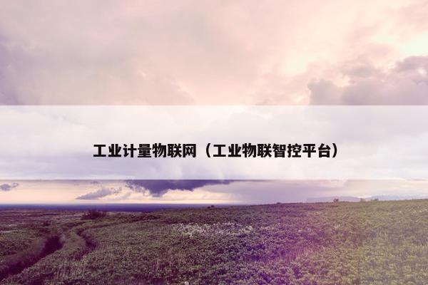工业计量物联网（工业物联智控平台）