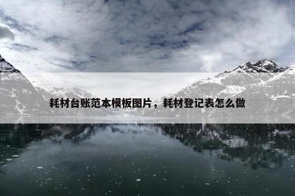耗材台账范本模板图片，耗材登记表怎么做