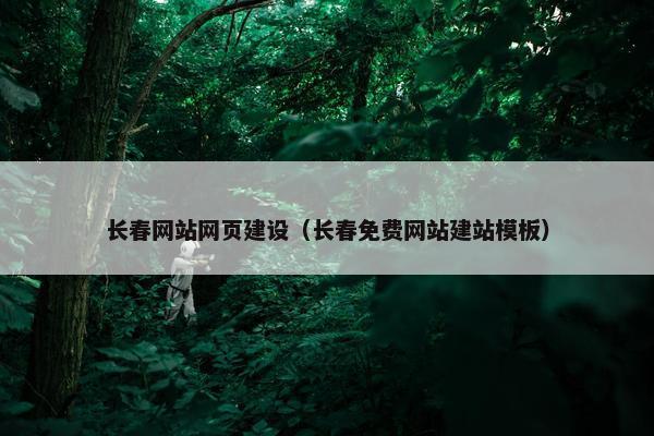 长春网站网页建设（长春免费网站建站模板）
