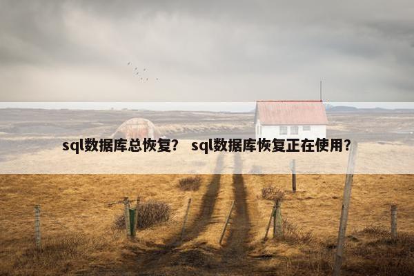sql数据库总恢复？ sql数据库恢复正在使用？
