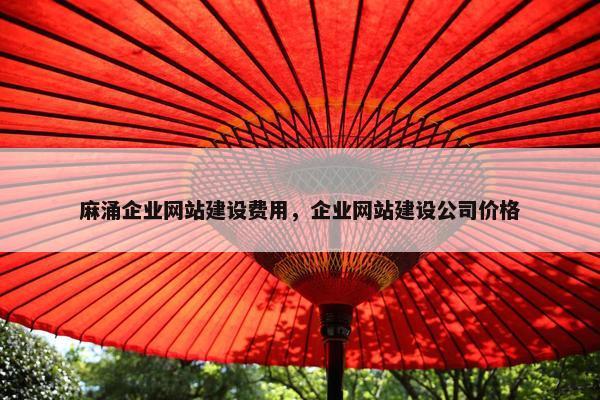 麻涌企业网站建设费用，企业网站建设公司价格