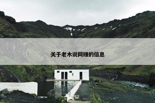 关于老木说网赚的信息