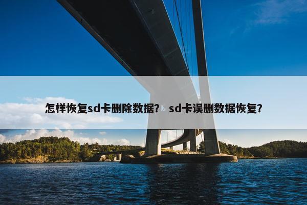 怎样恢复sd卡删除数据？ sd卡误删数据恢复？
