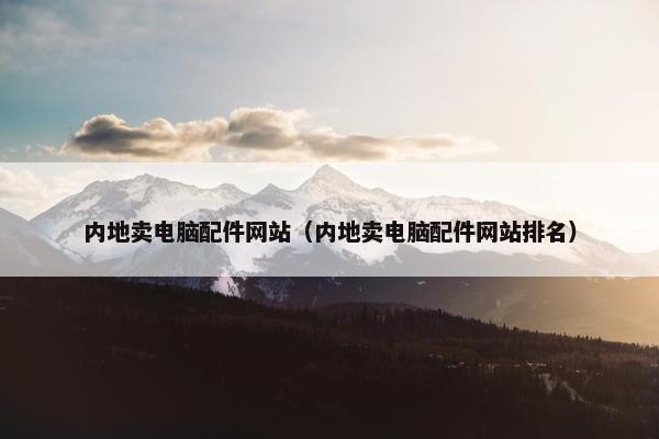 内地卖电脑配件网站（内地卖电脑配件网站排名）