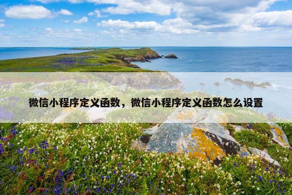 微信小程序定义函数，微信小程序定义函数怎么设置