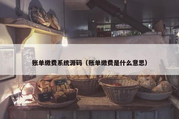 账单缴费系统源码（账单缴费是什么意思）