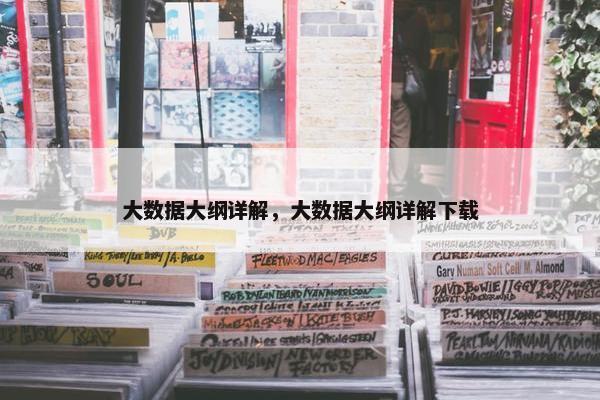 大数据大纲详解，大数据大纲详解下载