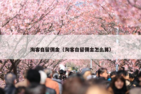 淘客自留佣金（淘客自留佣金怎么算）