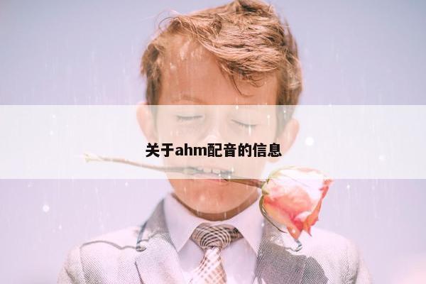 关于ahm配音的信息