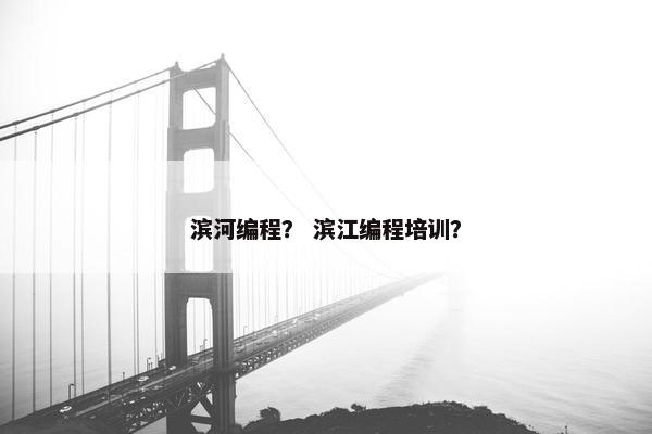 滨河编程？ 滨江编程培训？