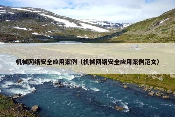 机械网络安全应用案例（机械网络安全应用案例范文）