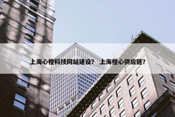 上海心橙科技网站建设？ 上海橙心供应链？