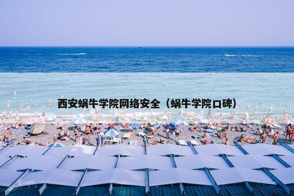 西安蜗牛学院网络安全（蜗牛学院口碑）