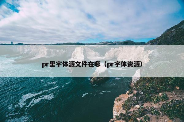 pr里字体源文件在哪（pr字体资源）