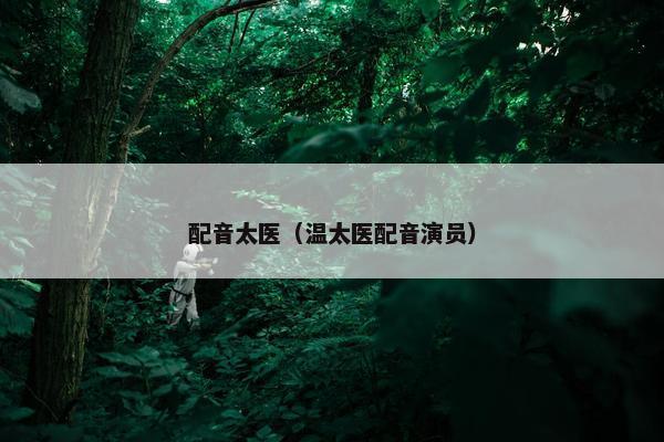 配音太医（温太医配音演员）