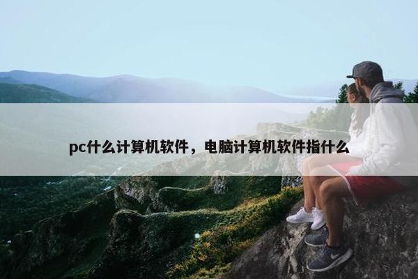 pc什么计算机软件，电脑计算机软件指什么
