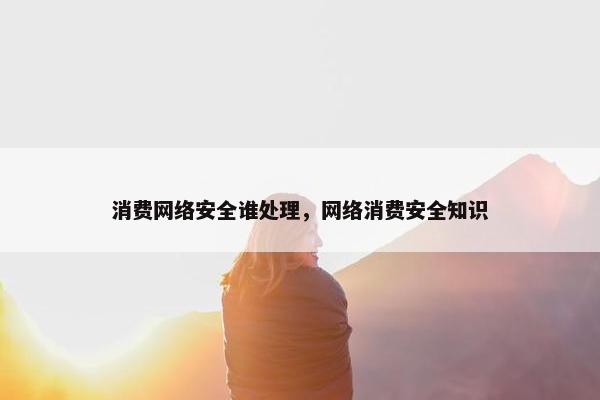 消费网络安全谁处理，网络消费安全知识