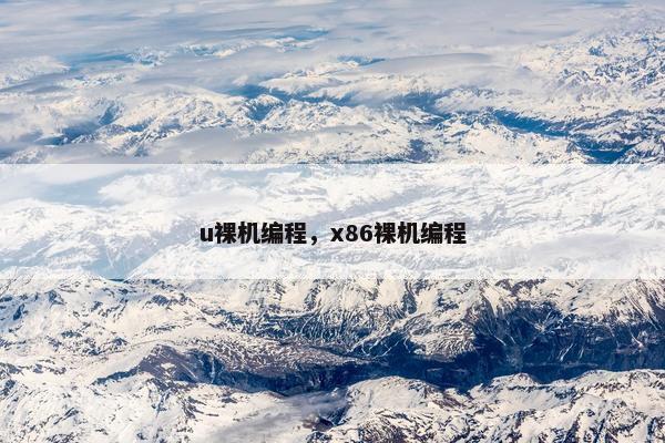 u裸机编程，x86裸机编程
