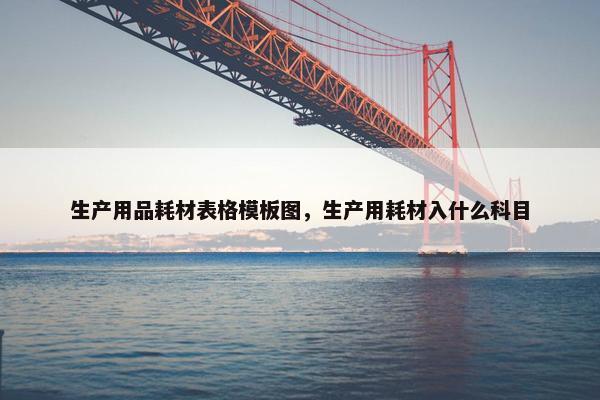 生产用品耗材表格模板图，生产用耗材入什么科目
