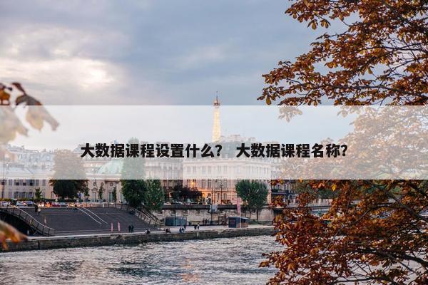 大数据课程设置什么？ 大数据课程名称？