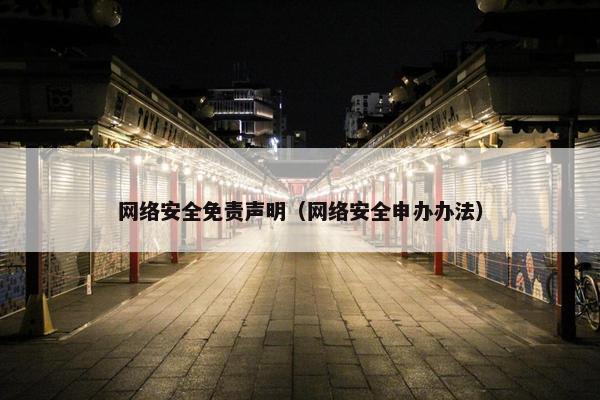 网络安全免责声明（网络安全申办办法）