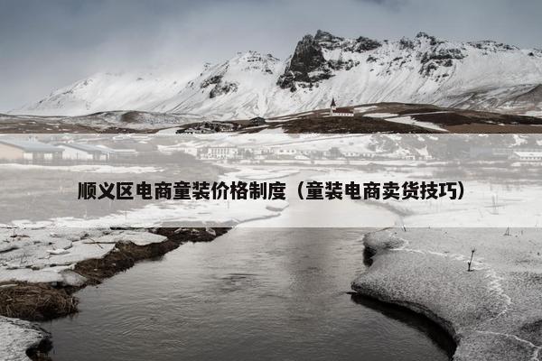 顺义区电商童装价格制度（童装电商卖货技巧）
